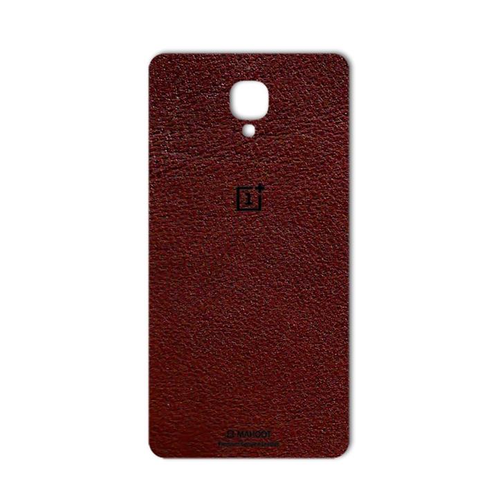 برچسب تزئینی ماهوت مدلNatural Leather مناسب برای گوشی  OnePlus 3 MAHOOT Natural Leather Sticker for OnePlus 3